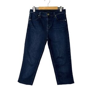 J. Brand Alana High Rise Crop Skinny Pants Dark Denim Raw Hem - Size 27